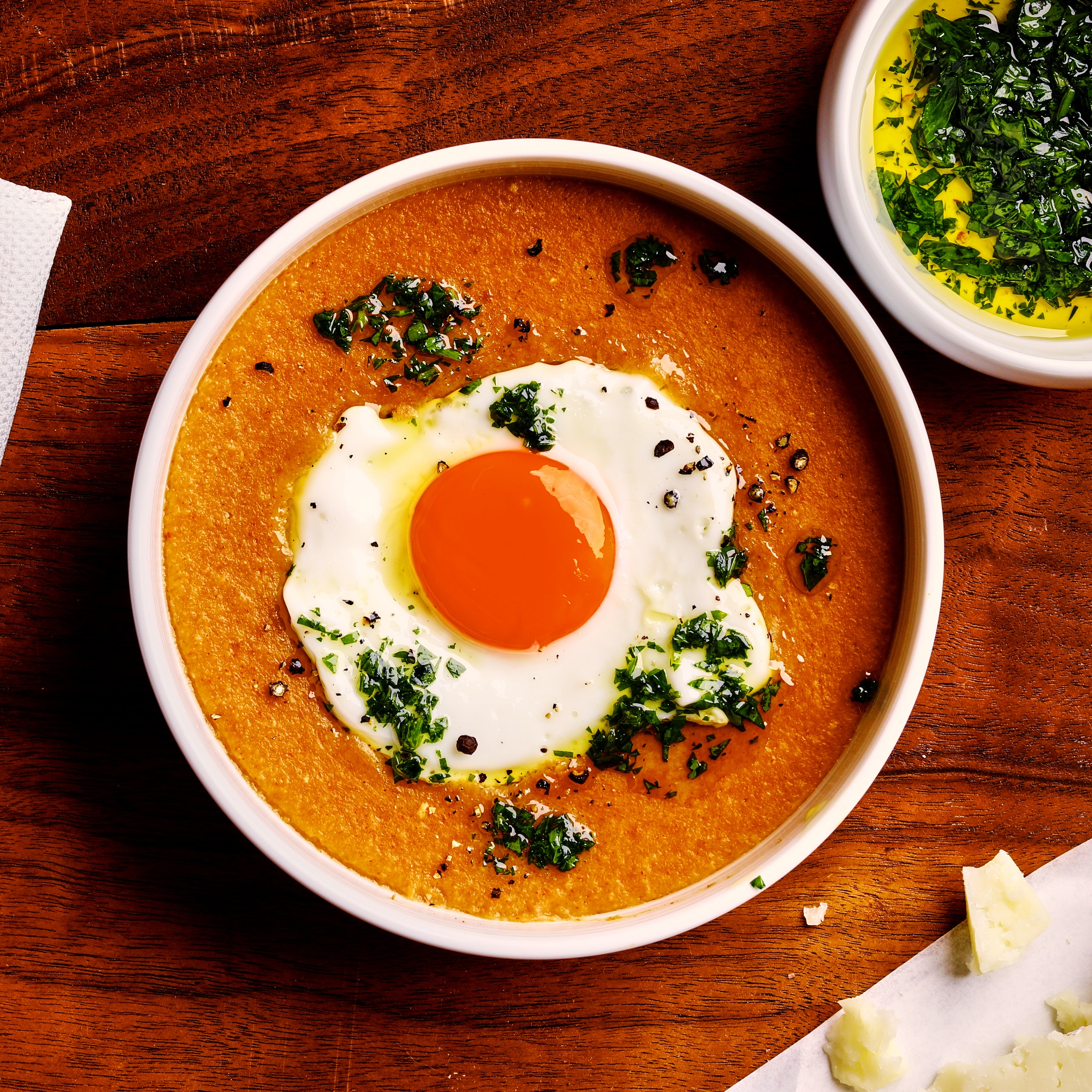 Burnt Toast Soup With an Egg on It