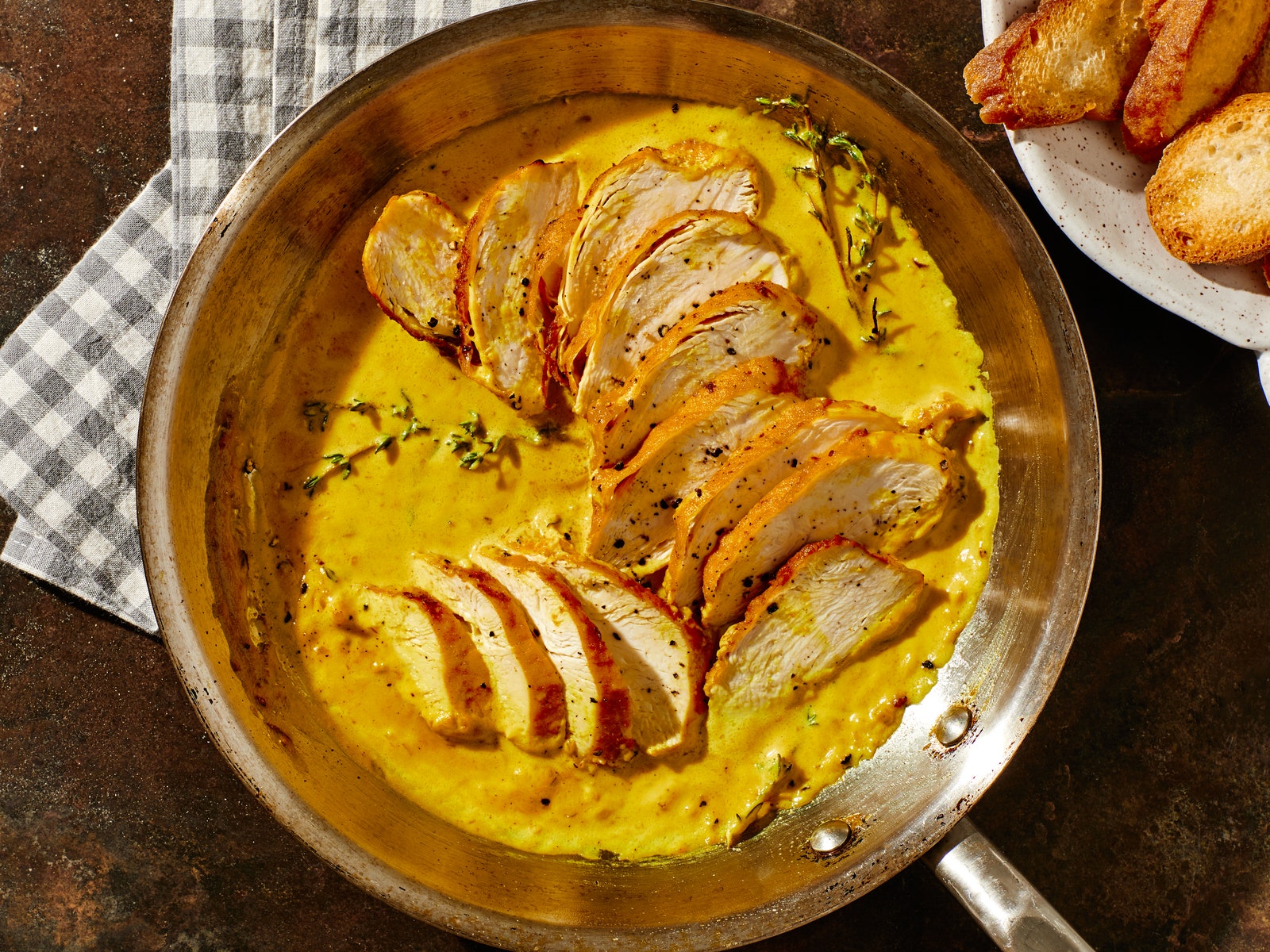 Golden Chicken With Mustard and Shallots
